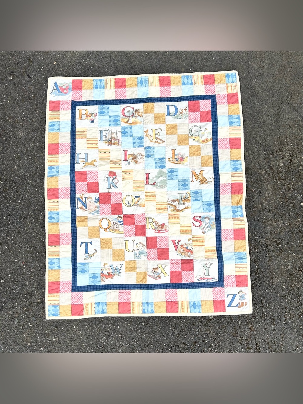 Handmade ABC Quilt Blanket for Baby